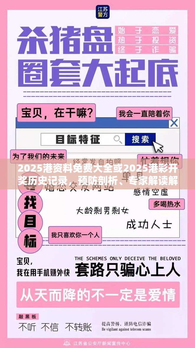 2025港资料免费大全或2025港彩开奖历史记录，预防剖析、专家解读解释与落实,警惕诱导性陷阱